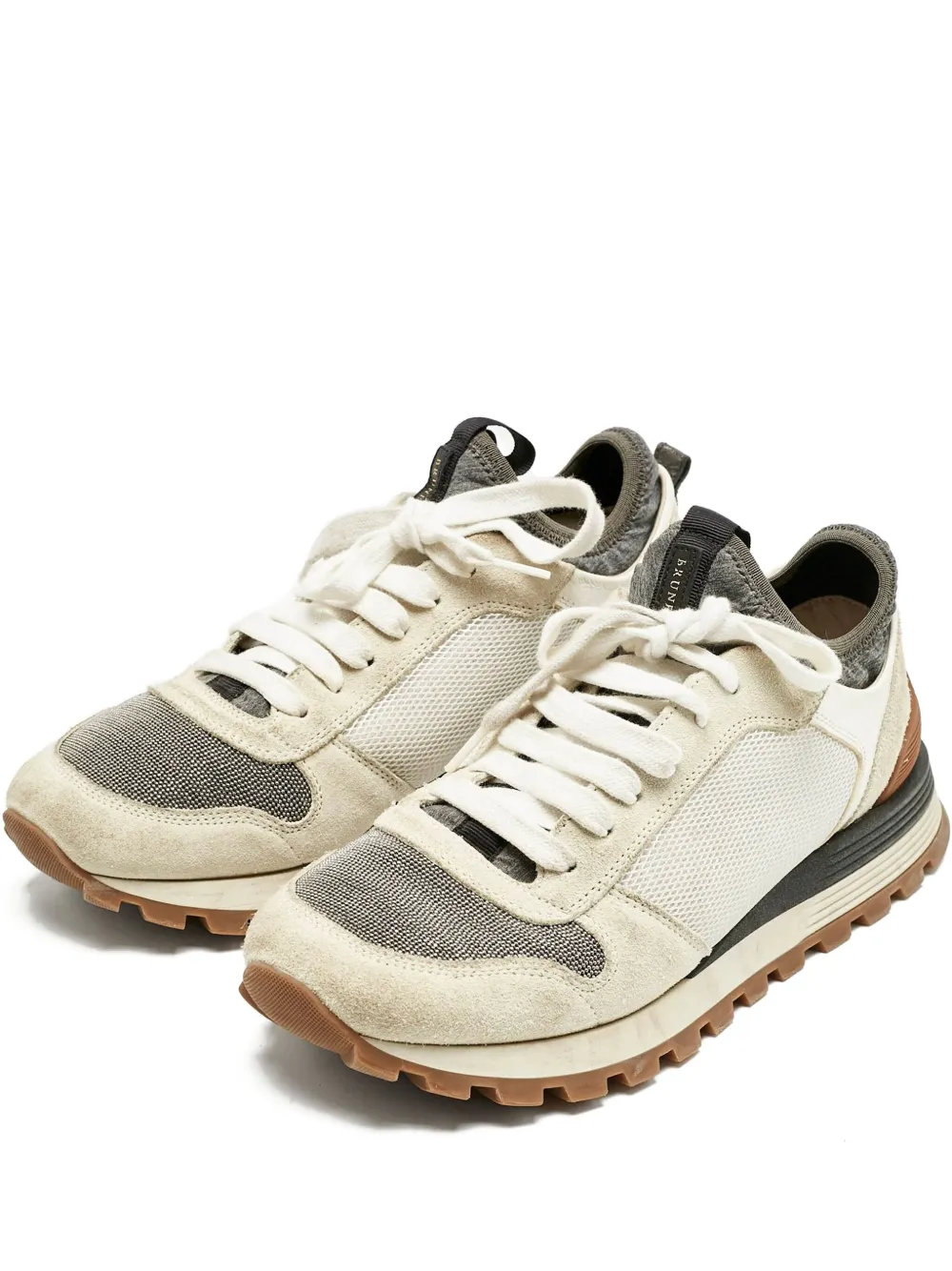 Brunello Cucinelli baskets en daim | gris | Image 1