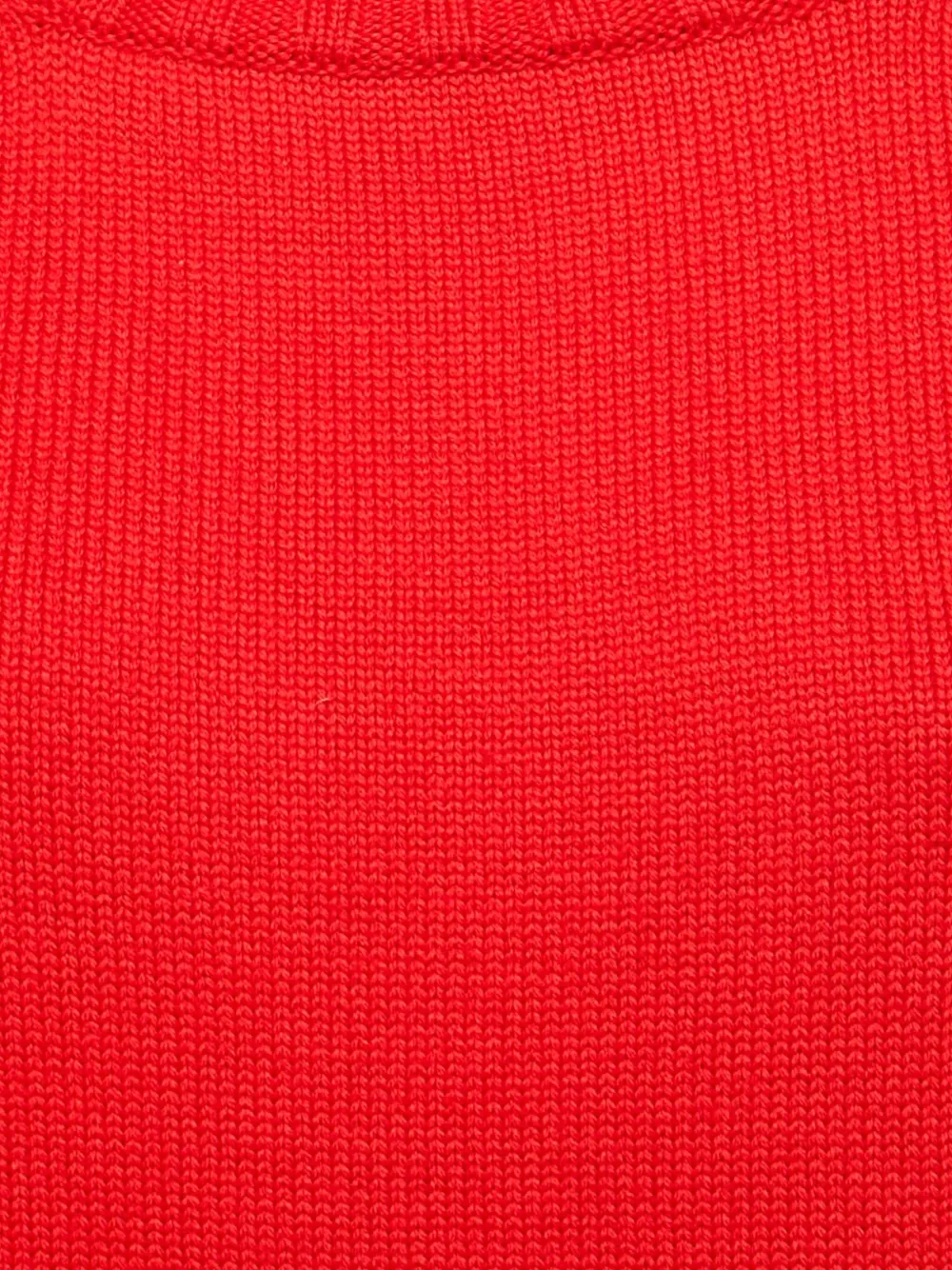 Pre-owned Oscar De La Renta Rib Knit Turtleneck Sweater In Red