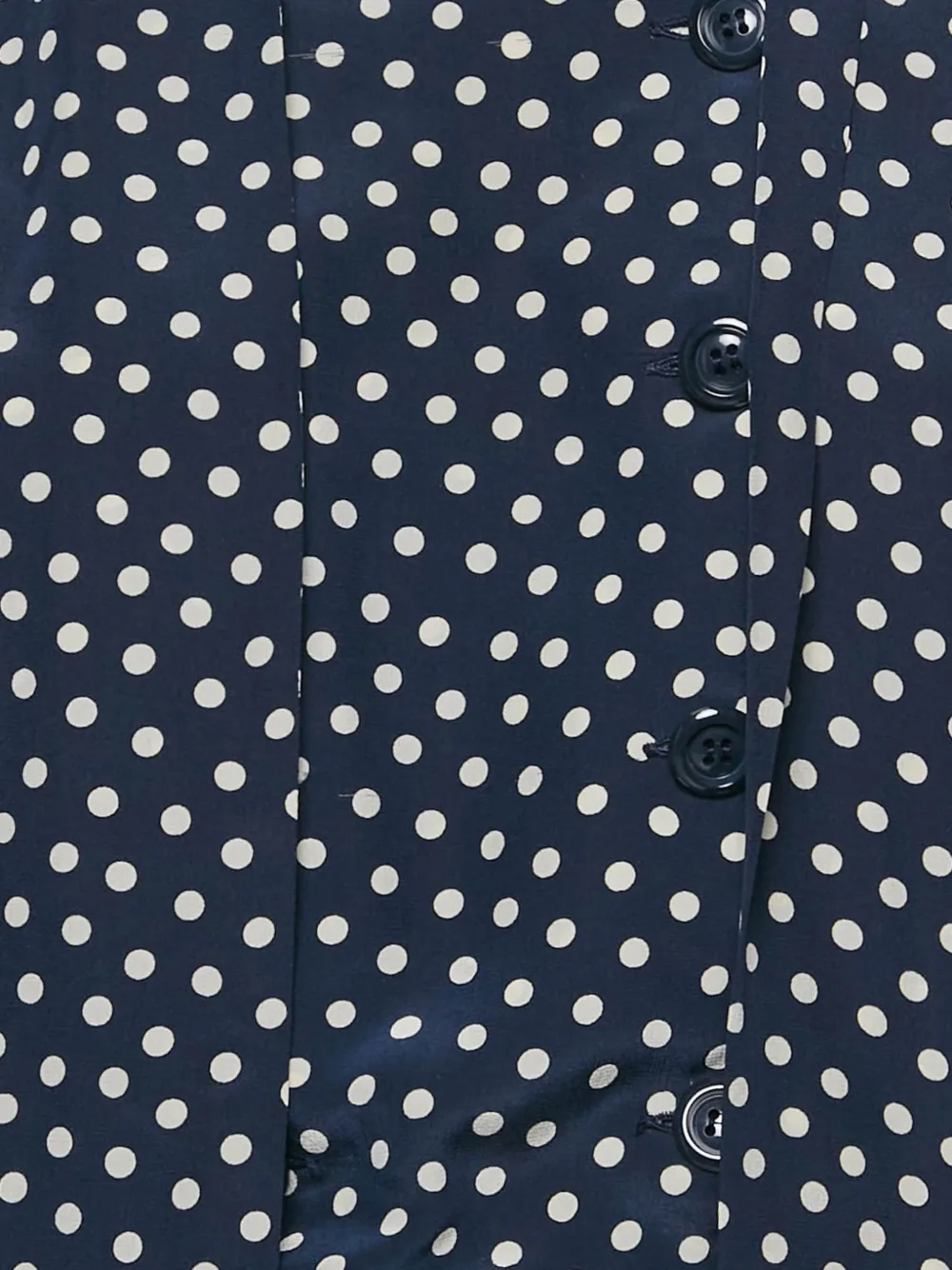 Pre-owned Saint Laurent Pleated Polka-dot Dress In Blue