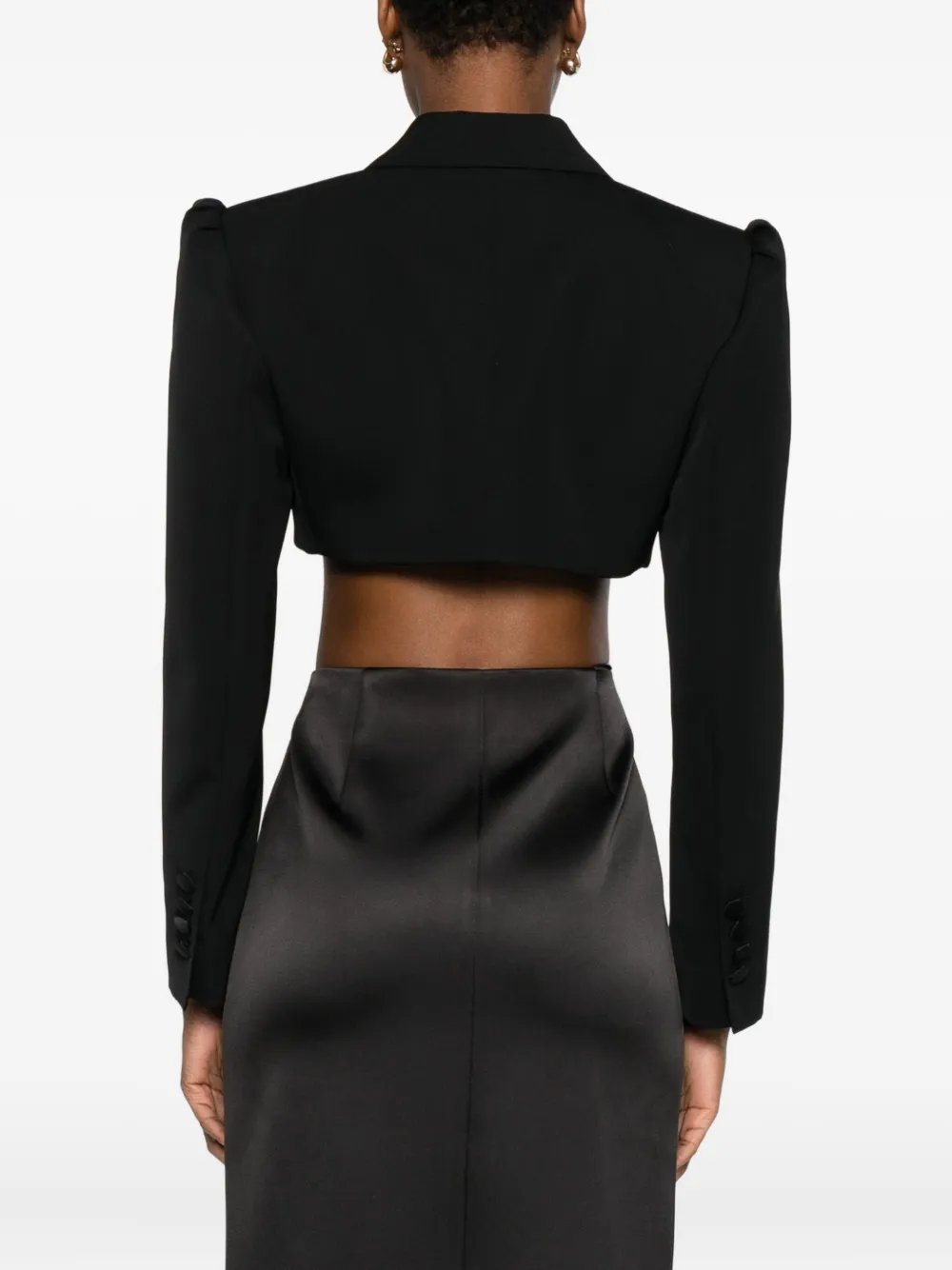 Dolce & Gabbana Cropped Bustier Jacket In Black