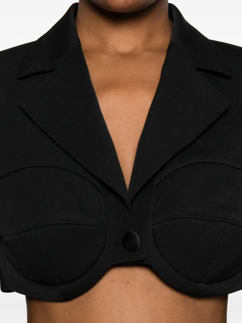 Dolce & Gabbana Cropped Bustier Jacket In Black
