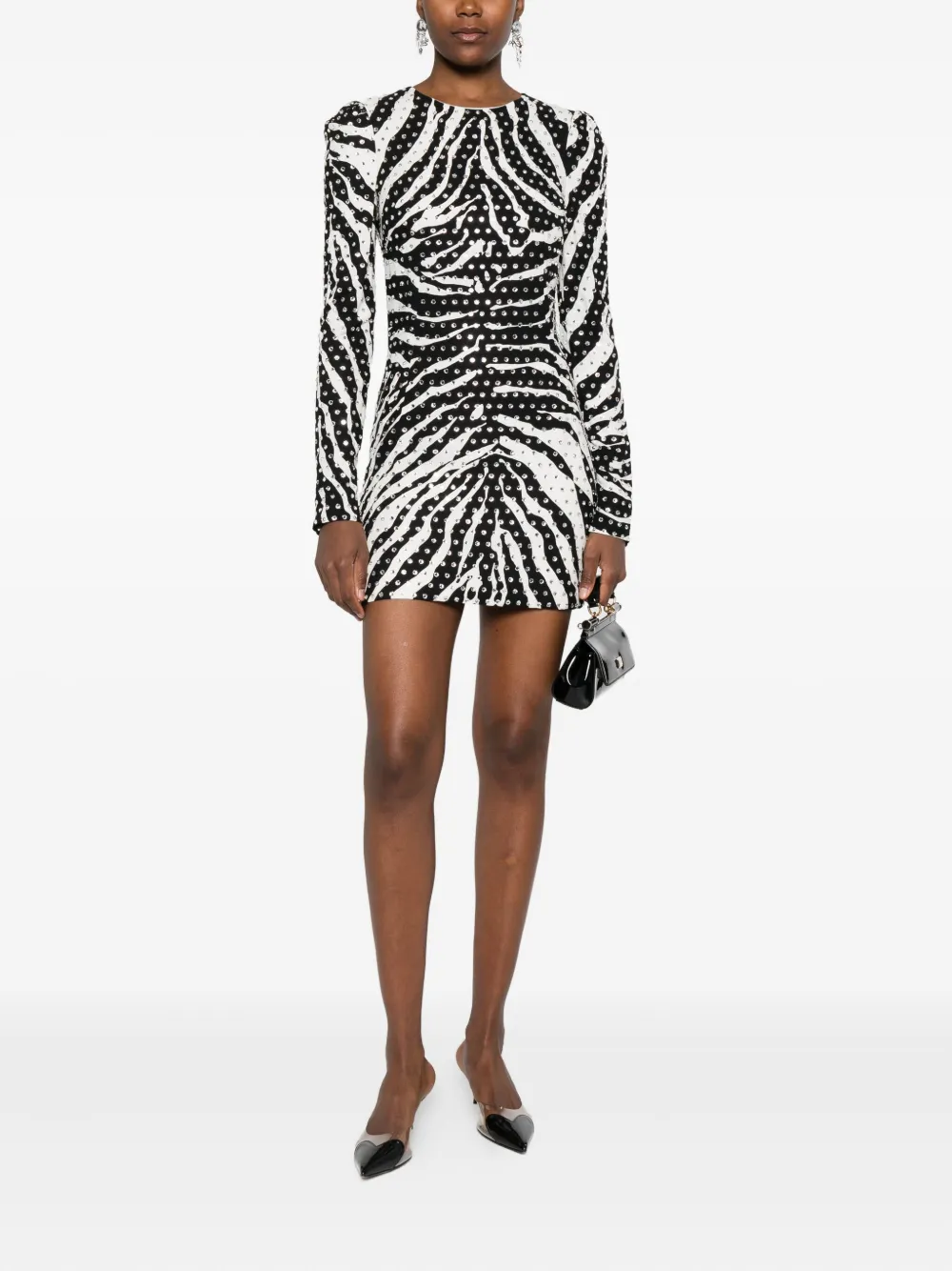 Dolce & Gabbana Mini-jurk verfraaid met kristallen - Wit