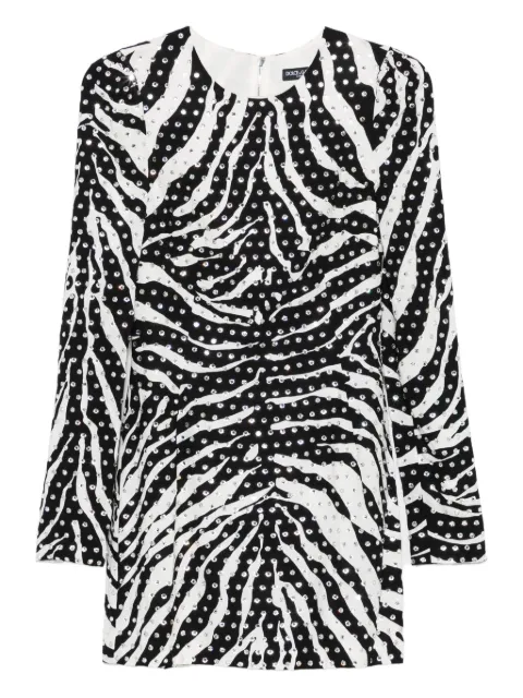 Dolce & Gabbana zebra-print crystal-embellished mini dress