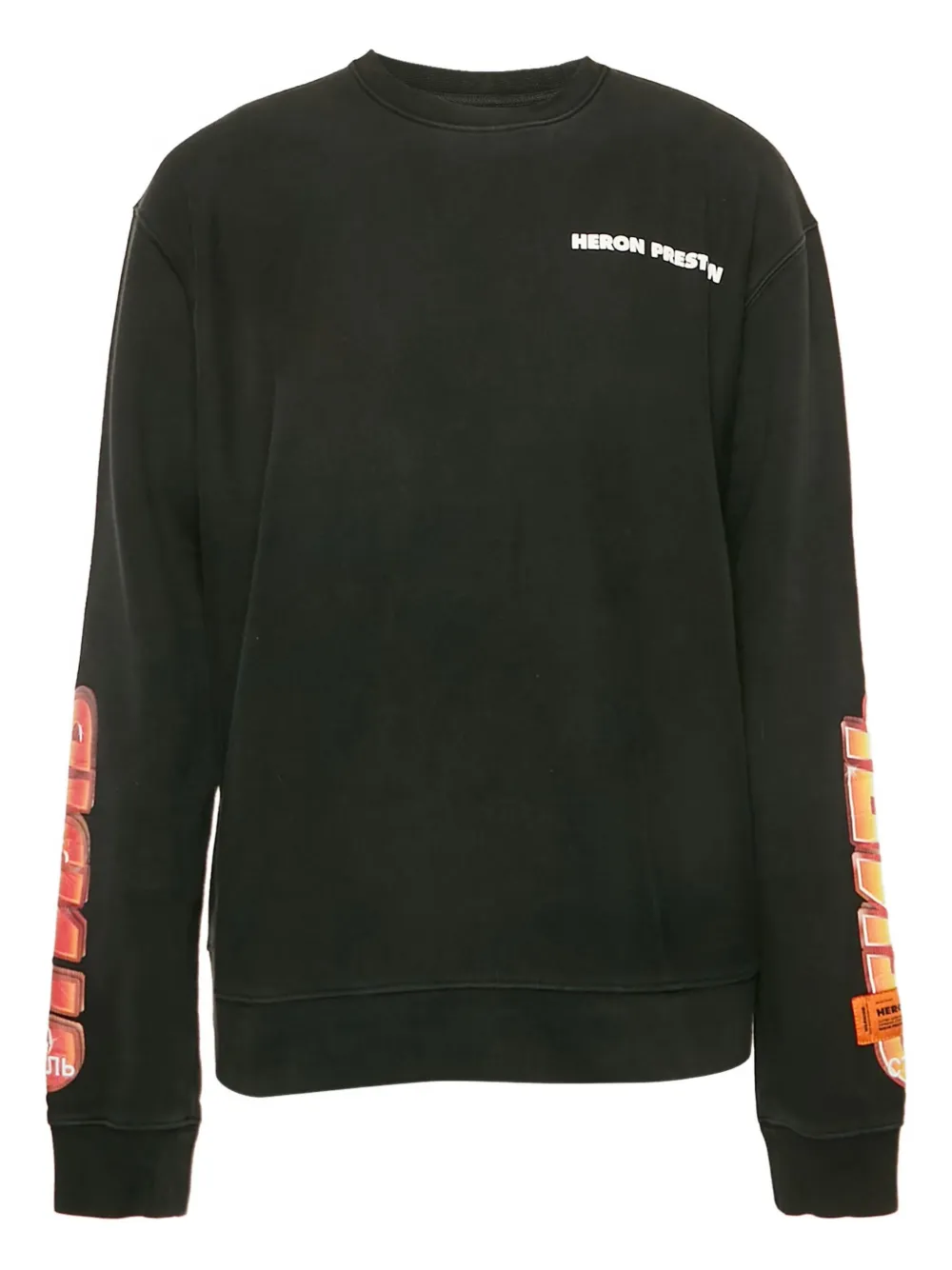 Heron Preston graphic-print cotton sweatshirt | Black | Image 1