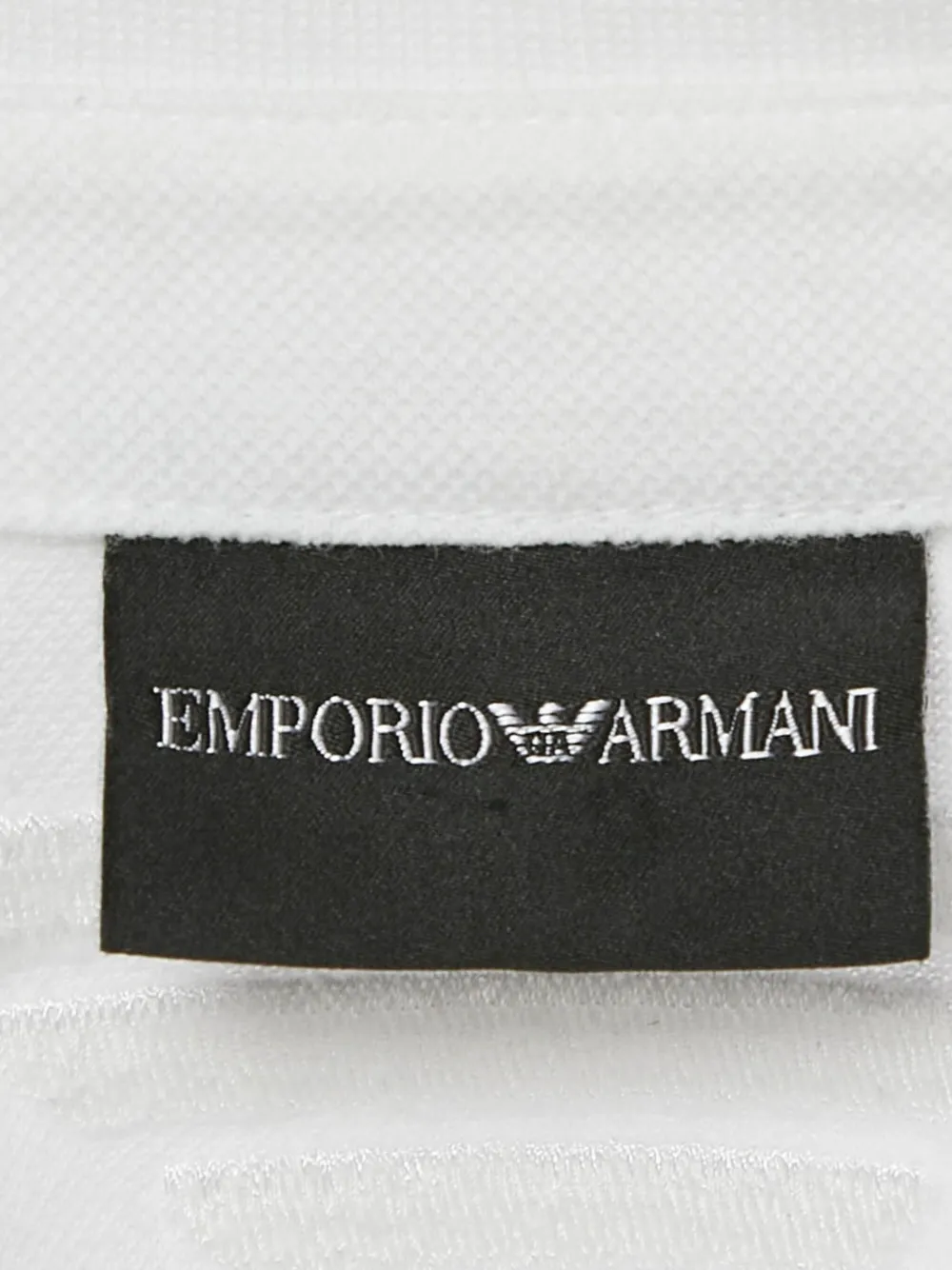 Pre-owned Emporio Armani Cotton Short-sleeve Polo Shirt In White