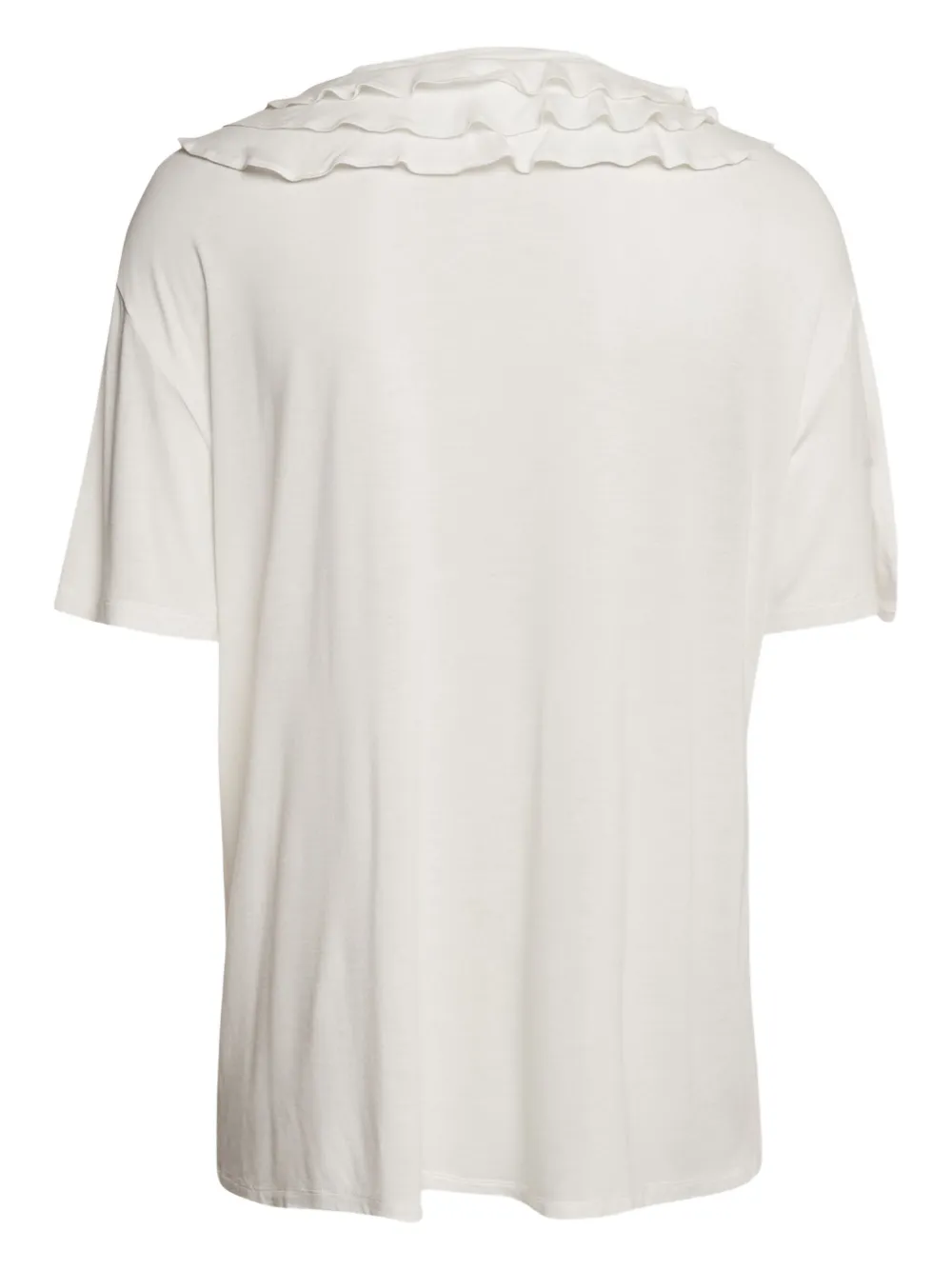 Boutique Moschino ruffle-neck logo-print T-shirt | Image 2