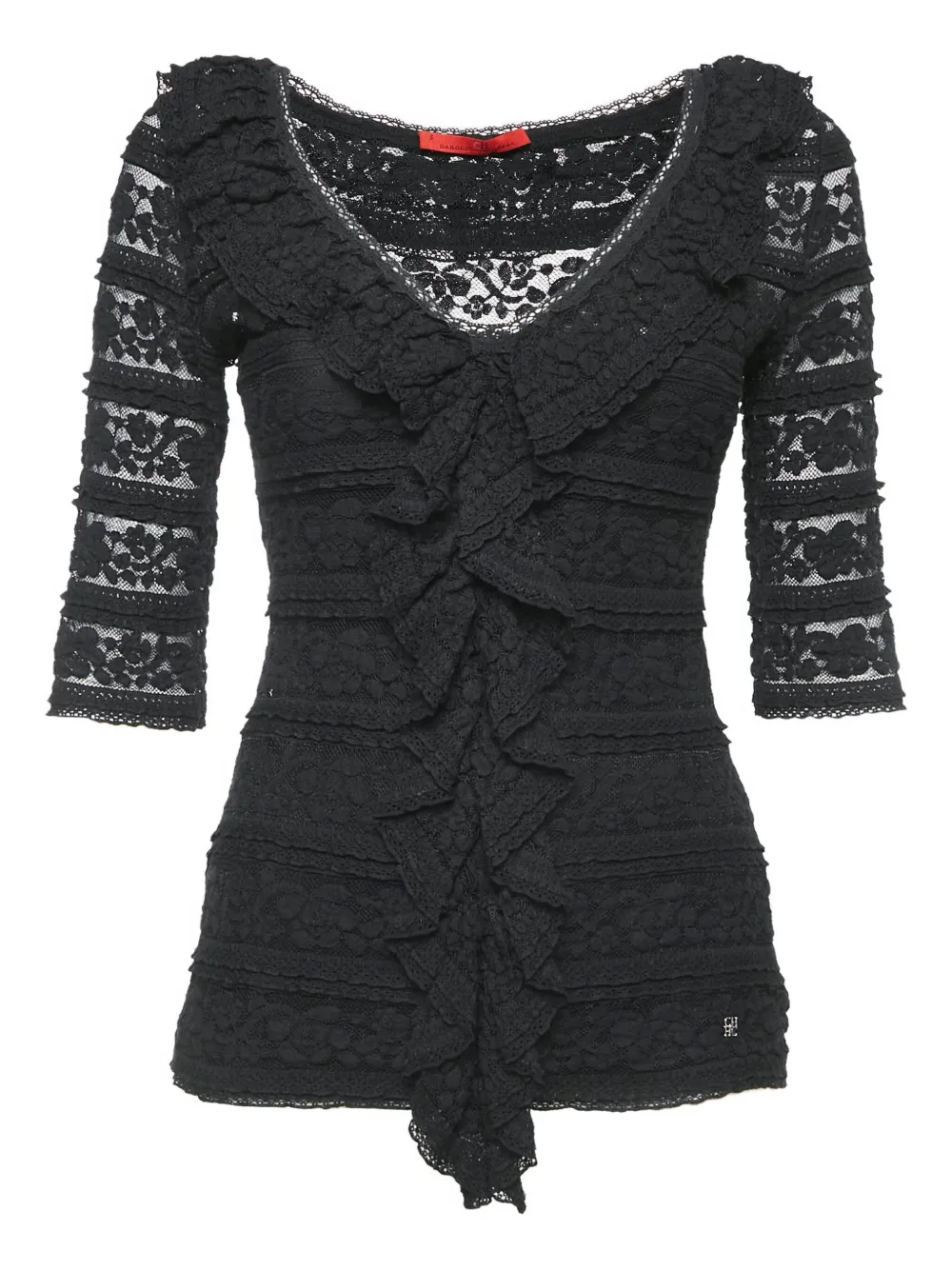 Carolina Herrera Vintage lace-floral top | Black | Image 1