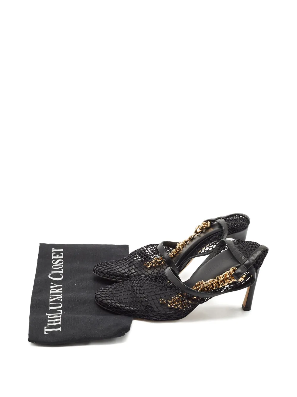 BOTTEGA VENETA Pre-owned 90mm Stretch Leather Heeled Sandals In Black