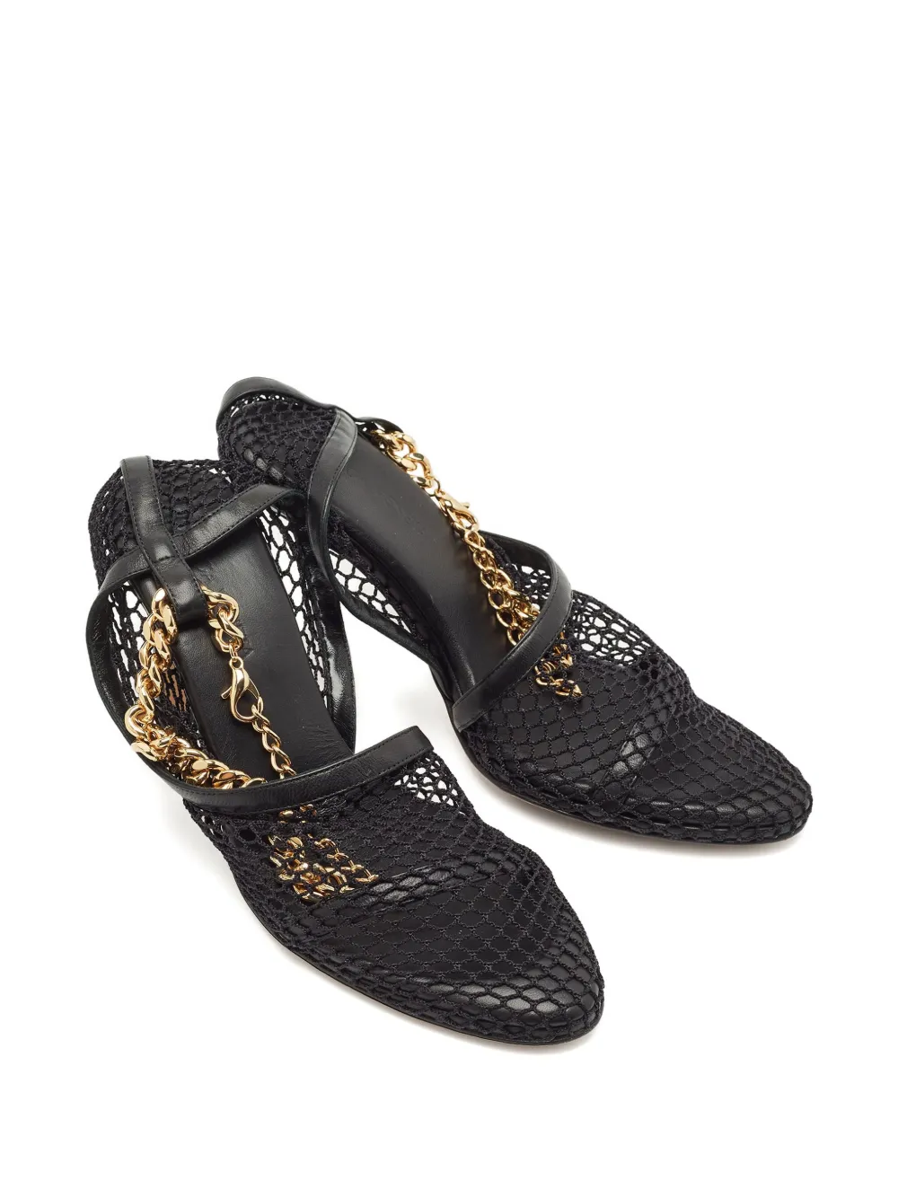 BOTTEGA VENETA Pre-owned 90mm Stretch Leather Heeled Sandals In Black