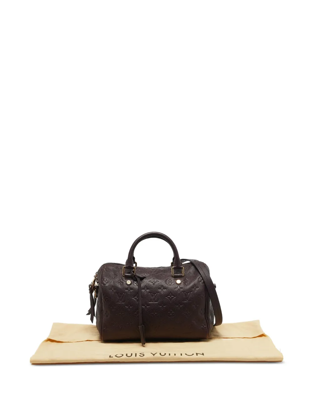 Pre-owned Louis Vuitton Speedy Bandouliere 25 Monogram-pattern Tote Bag In Purple