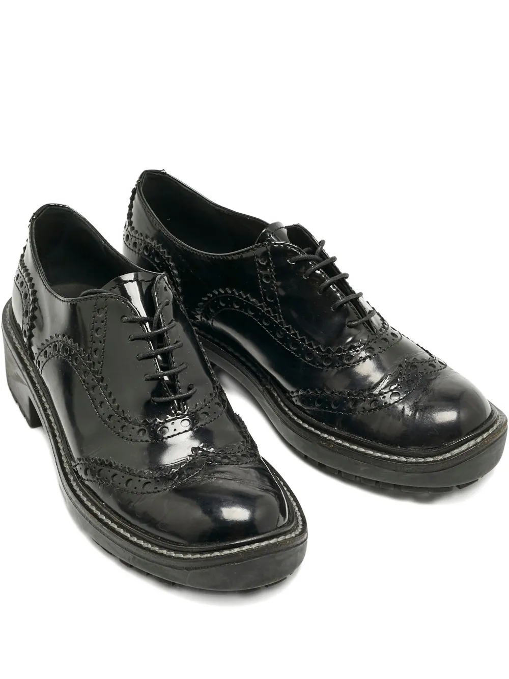Miu Miu Pre-Owned derbies en cuir verni | noir | Image 1