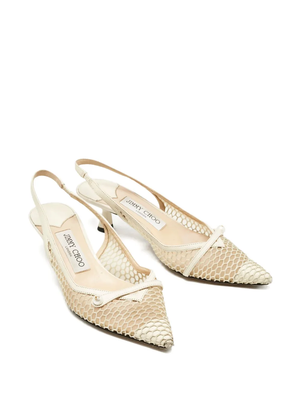 Jimmy Choo Pre-Owned 2024 mesh leather slingback pumps | Image 2