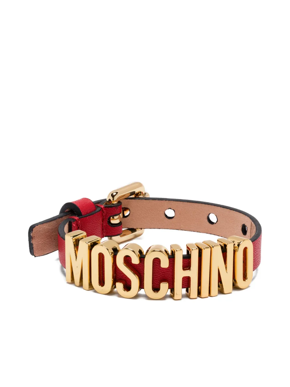 Moschino logo-lettering bracelet | Red | Image 1