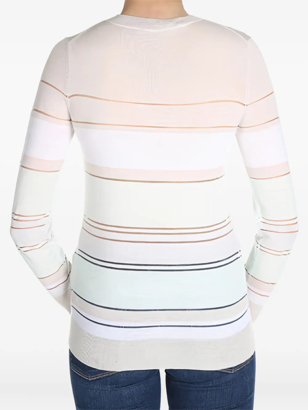 Pre-owned Jason Wu Striped Sweater In Neutral