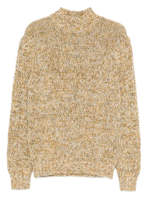 Tagliatore sweater i spættet uld med høj hals