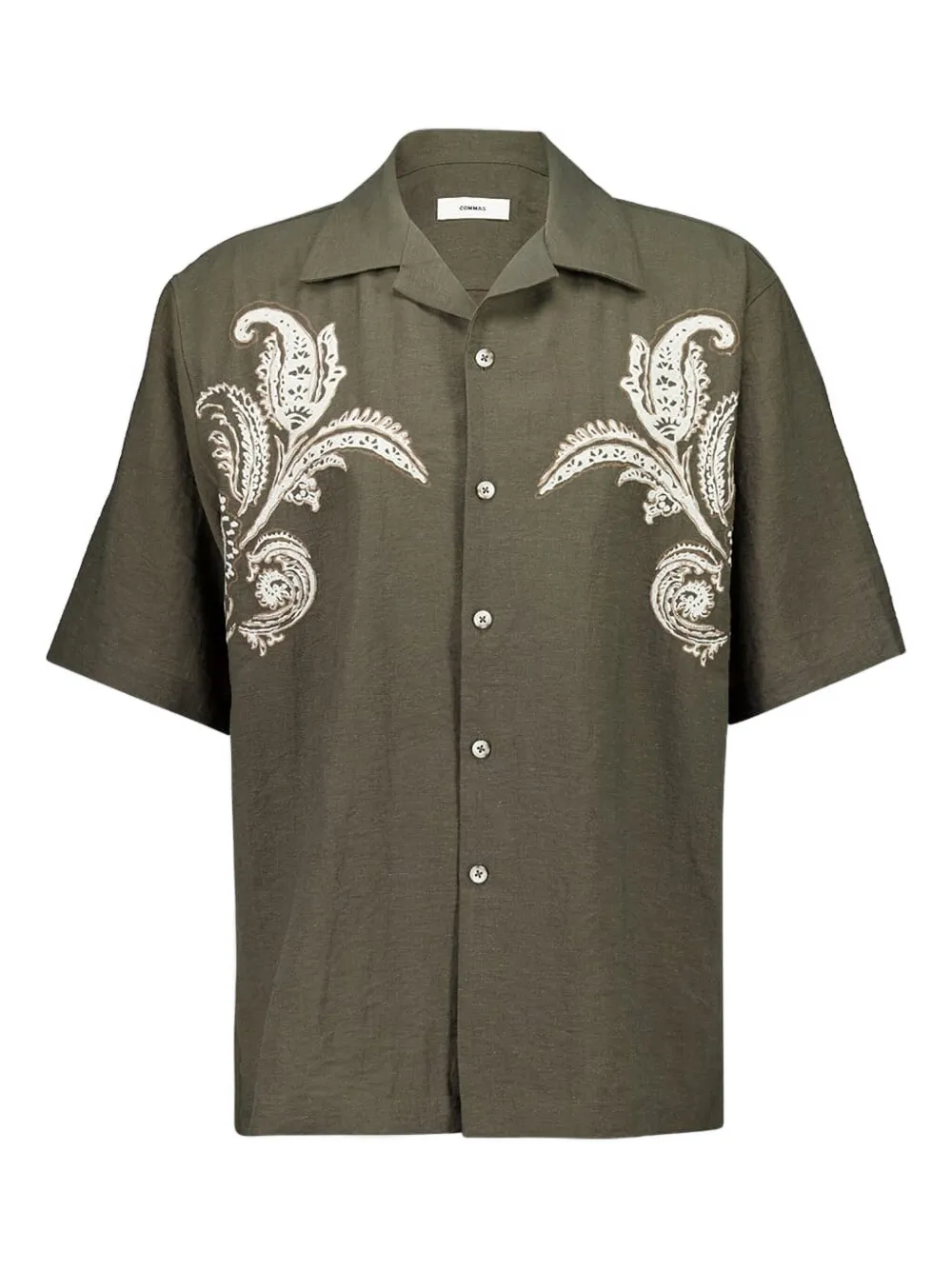 Commas Paisley-embroidered Shirt In Green