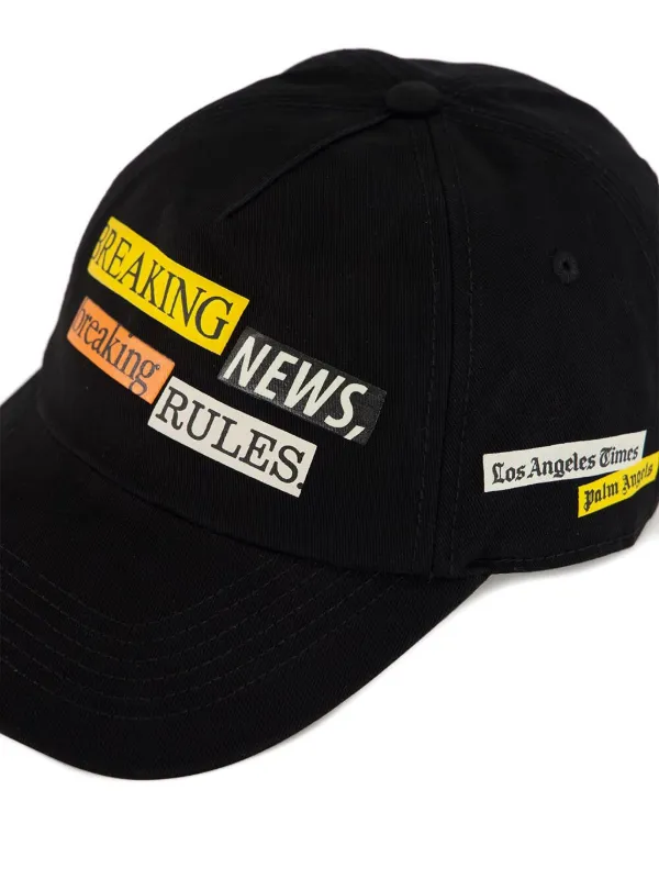 Palm Angels x LA Times Cotton Cap | Black | FARFETCH