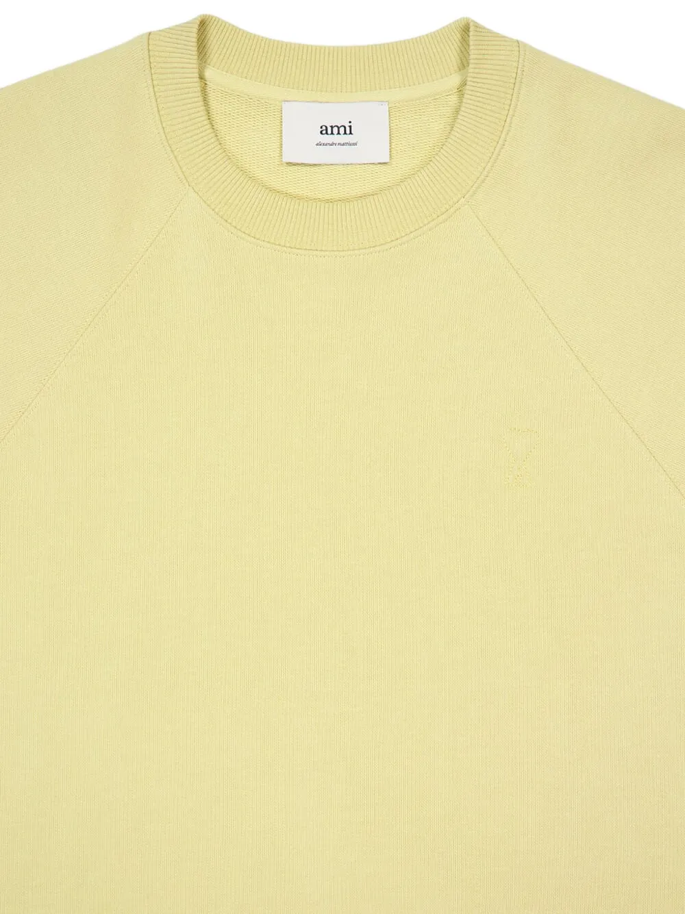 AMI Paris Ami de Coeur sweater met hart met reliëf Geel