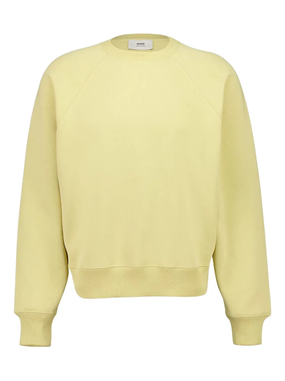 Ami Alexandre Mattiussi Ami De Coeur Heart-embossed Sweatshirt In Yellow