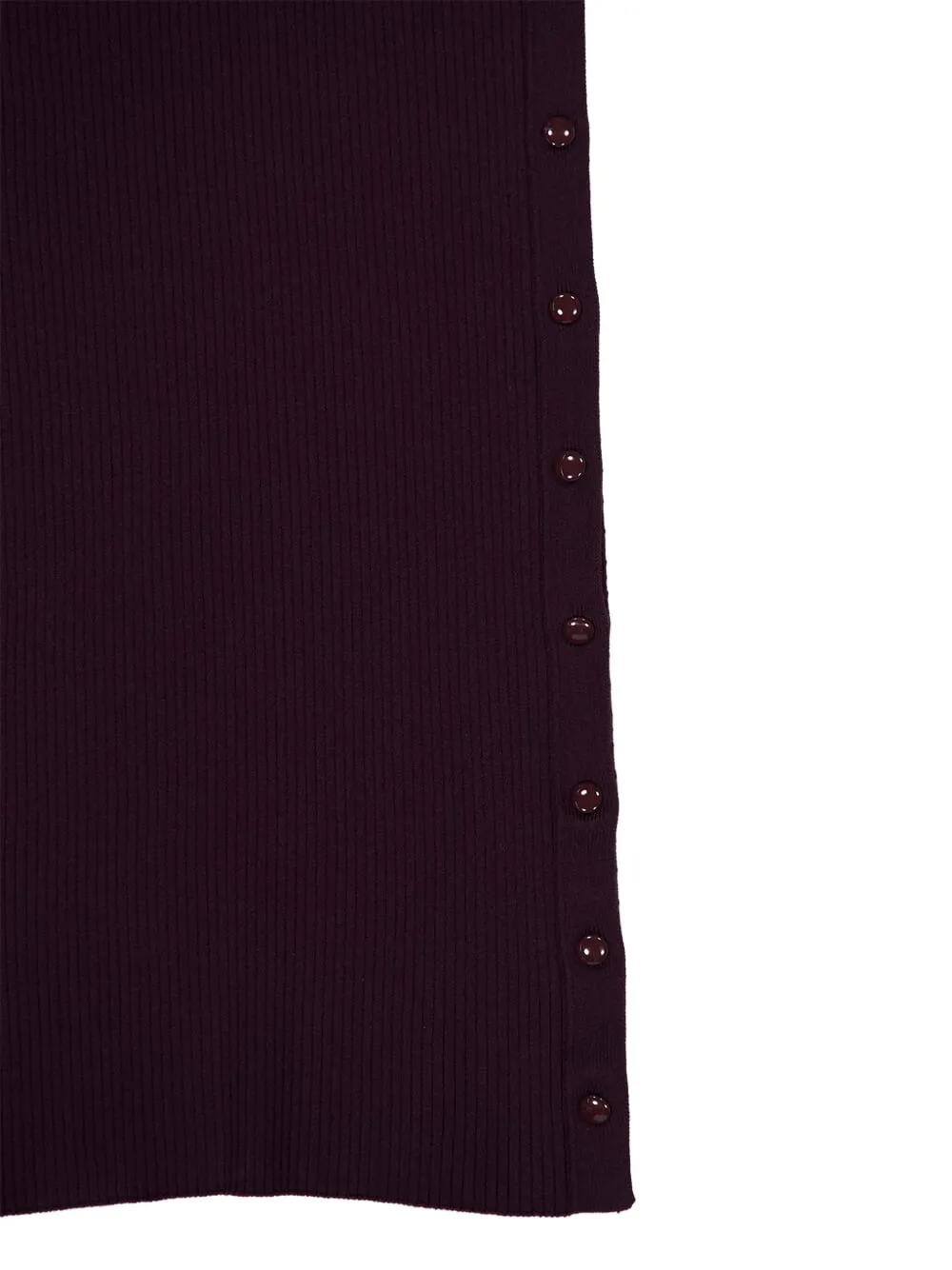 Courrèges Ribgebreide midi-jurk Rood