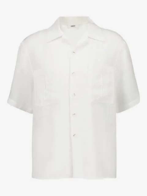 COMMAS V-neck patch-pocket shirt