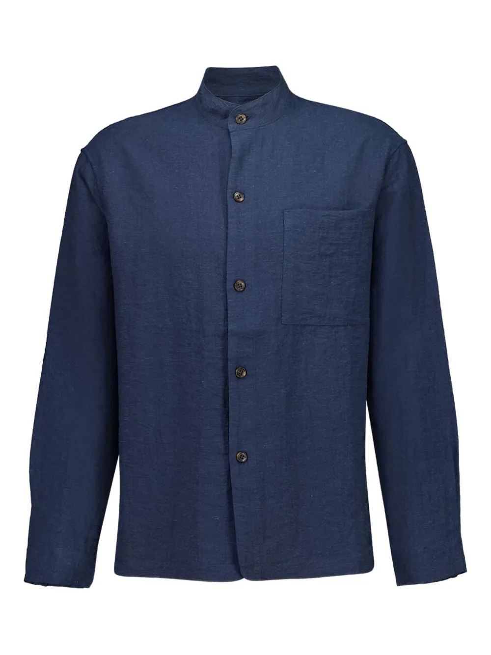 Commas Mandarin-collar Shirt In Blue
