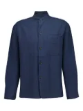 COMMAS mandarin-collar shirt - Blue