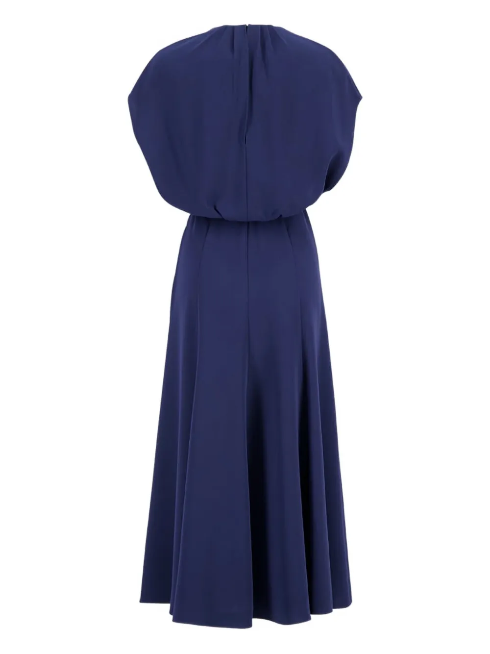 Roland Mouret cady pleated cape midi dress - Blauw
