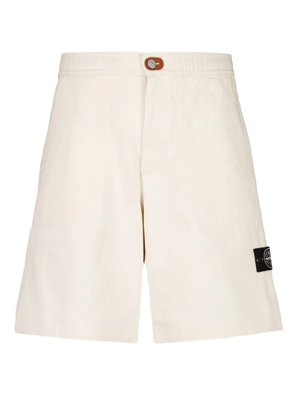 Stone Island L100001 elastische shorts met opgestikte zak Beige