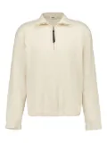 COMMAS textured zip-neck pullover - Neutrals