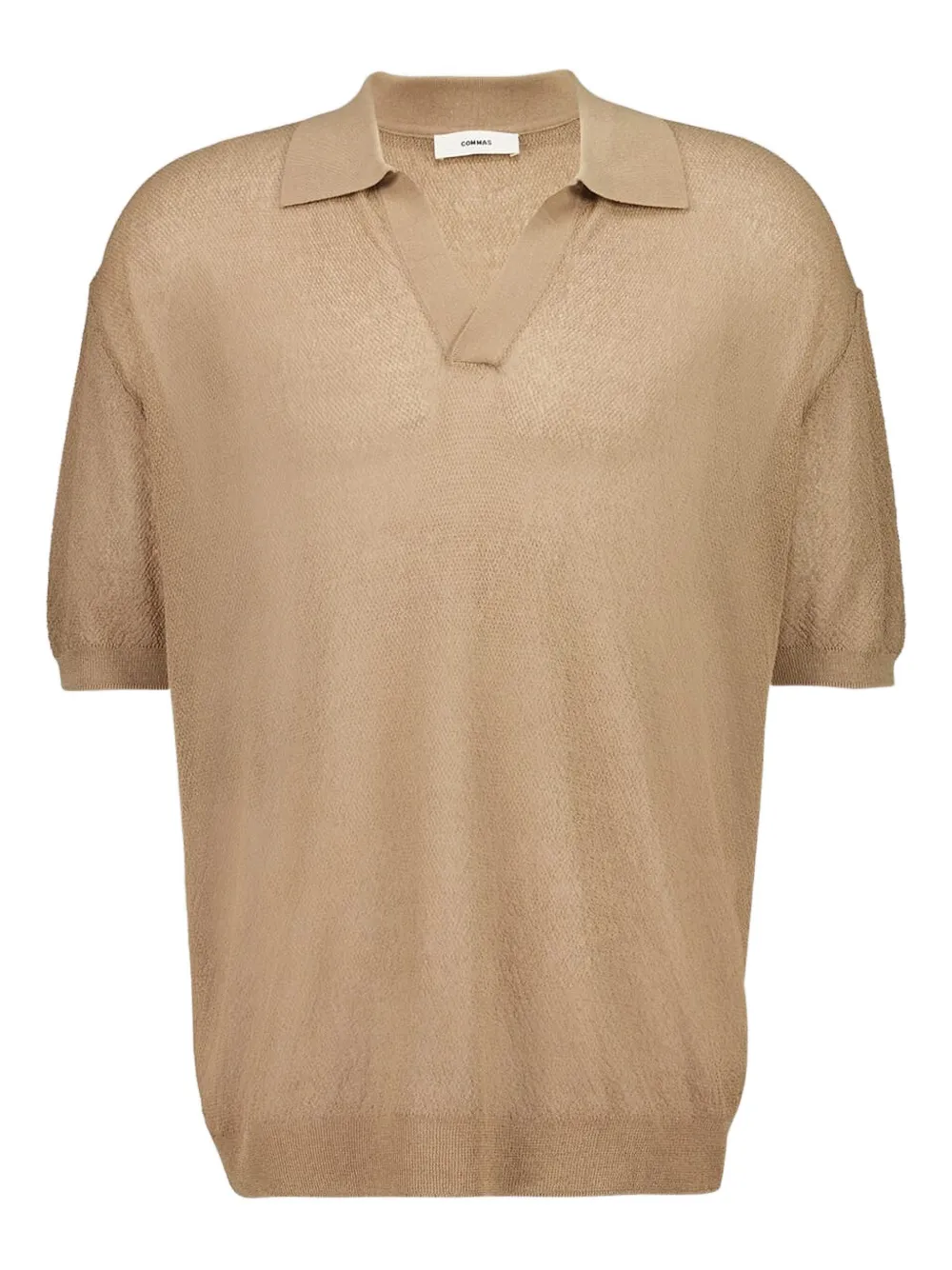 Commas Fine-knit T-shirt In Brown