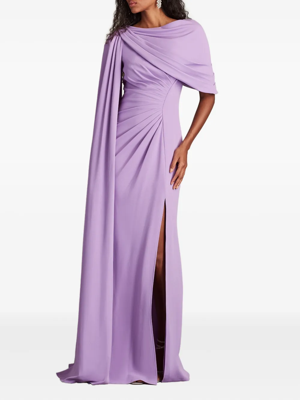 Tadashi Shoji draped cape dress - Paars