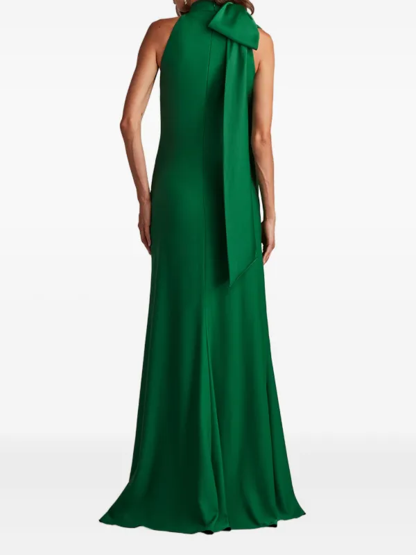 Tadashi Shoji bow-halter Neck Dress | Green | FARFETCH