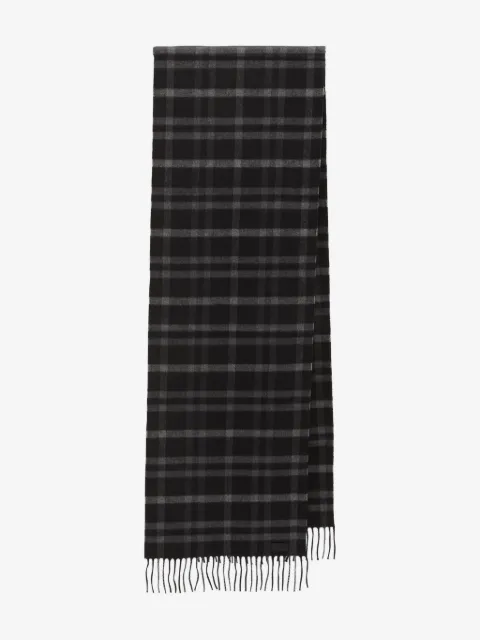 Saint Laurent tartan fringed scarf