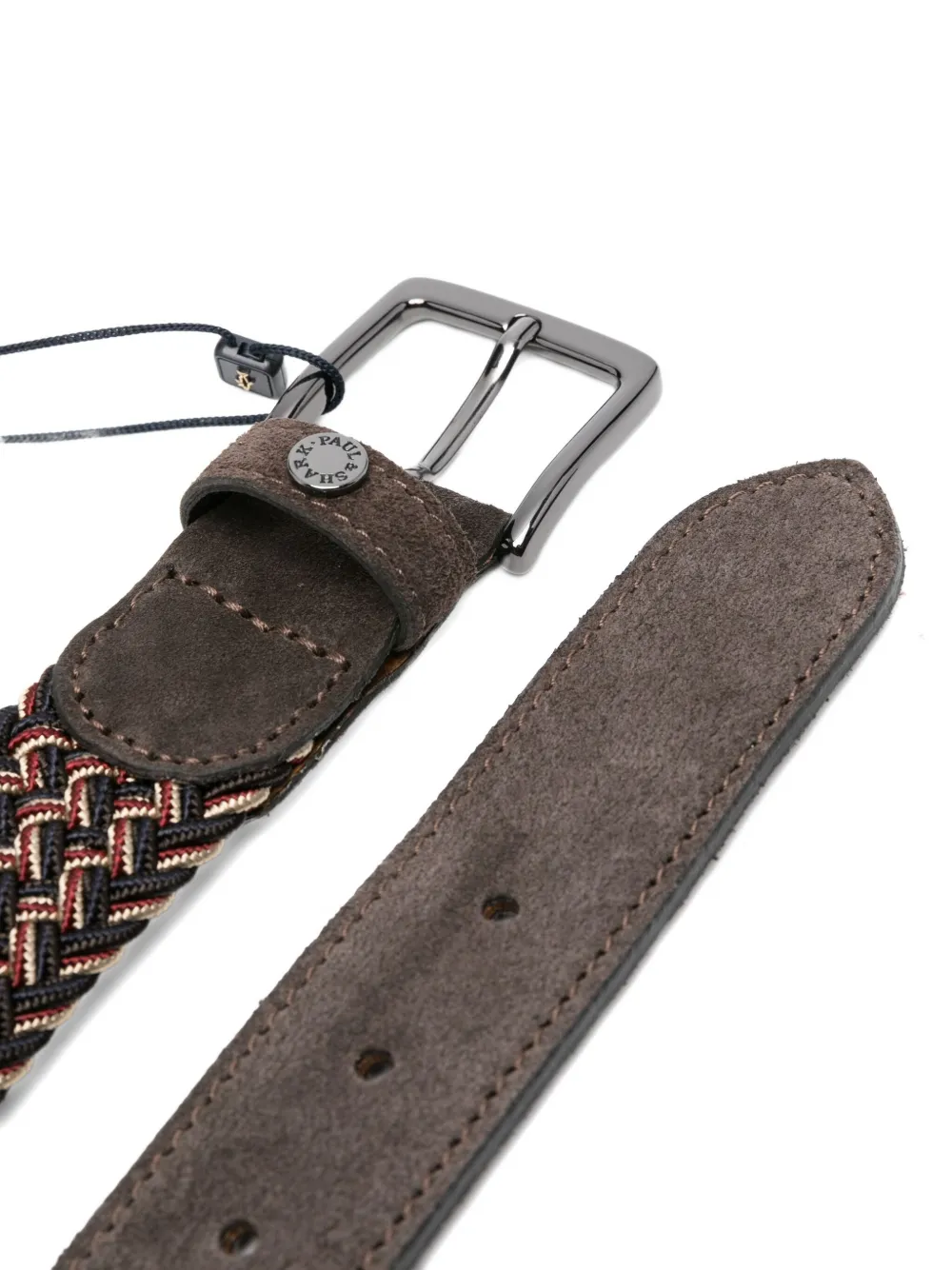Paul & Shark braided leather belt - Blauw