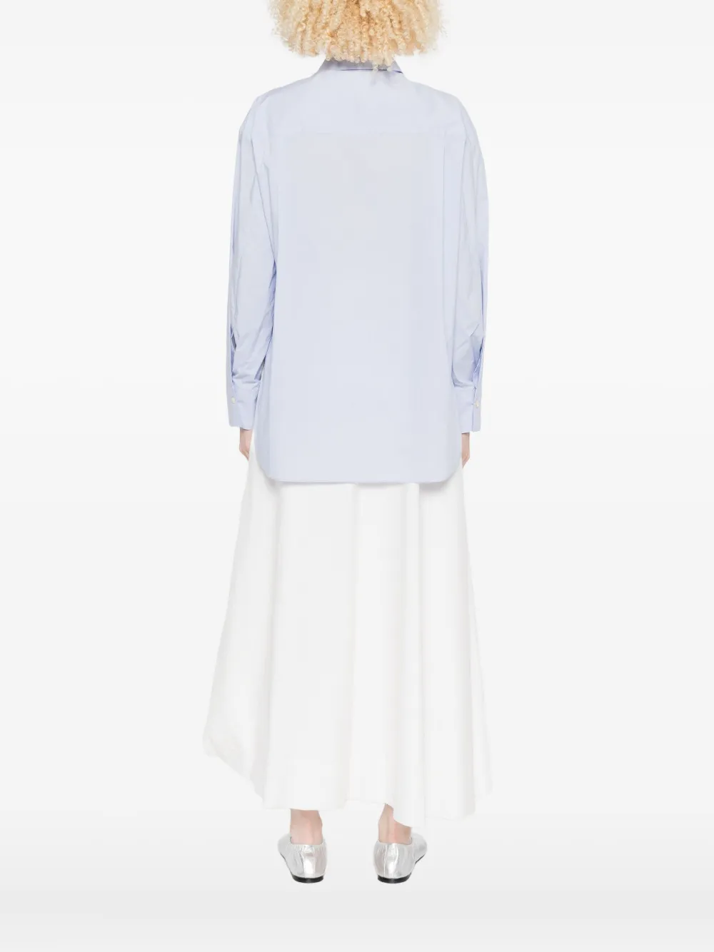 Forte Blouse met ronde zoom Blauw