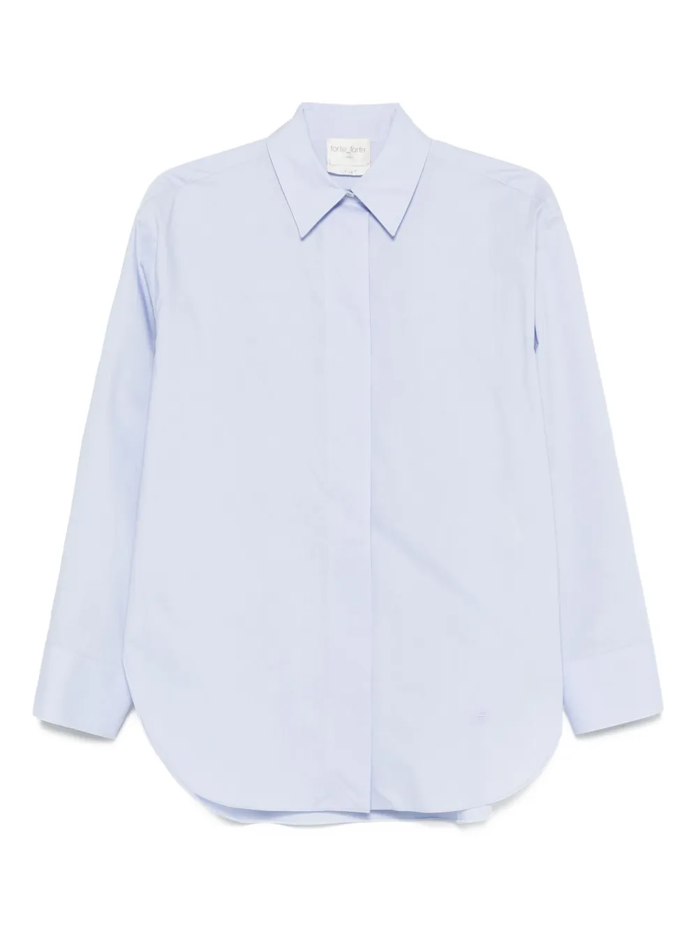 Forte Blouse met ronde zoom Blauw