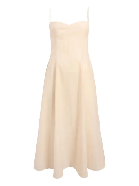 KHAITE Isabella spaghetti-strap A-line midi dress
