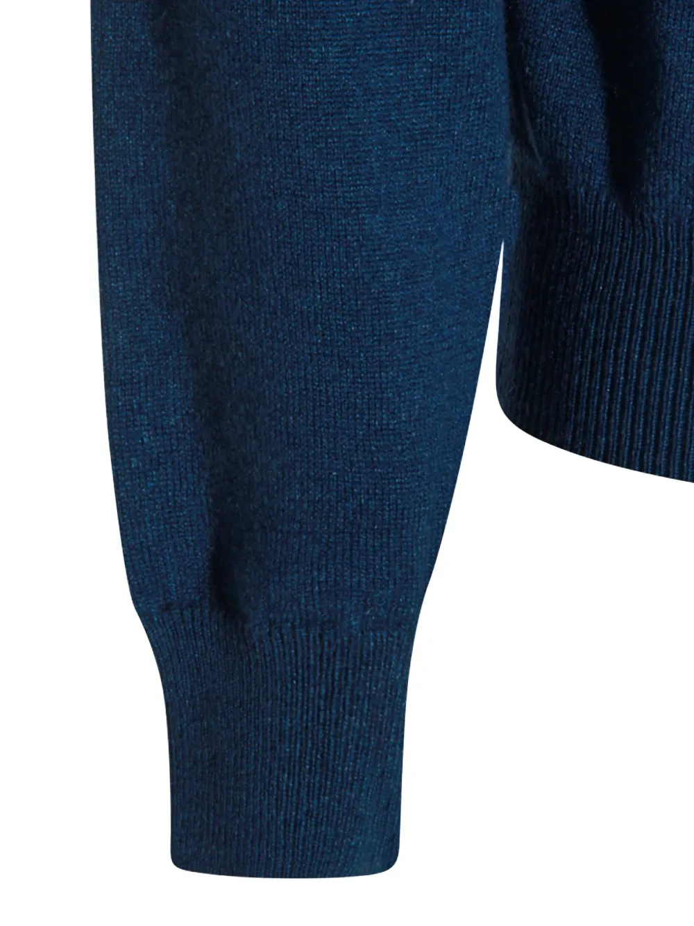 Malo Wollen trui met ronde hals Blauw