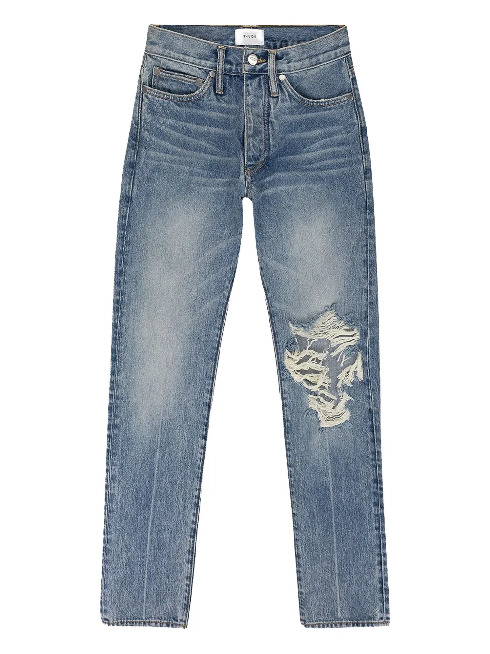 RHUDE Jeans con effetto vissuto - Blu