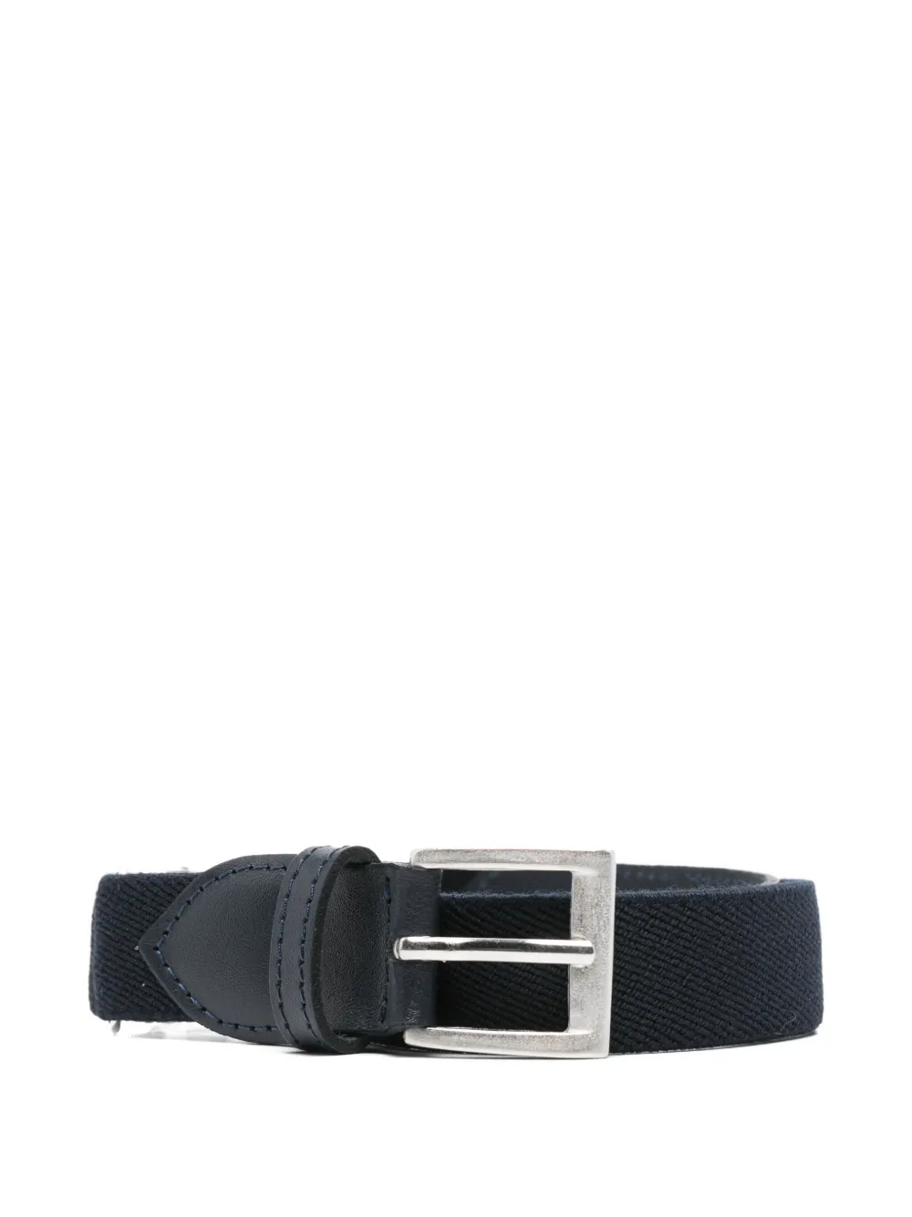 Il Gufo Kids' Leather-trimmed Elasticated Belt In Blue