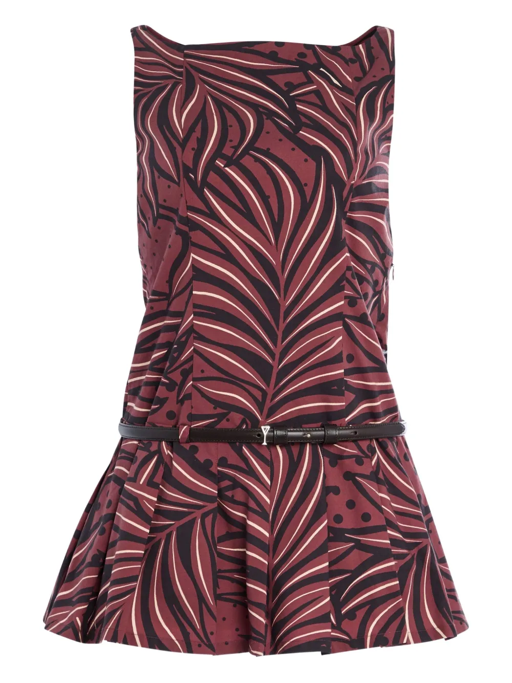 Retrofete Kat pleated romper | Red | Image 1