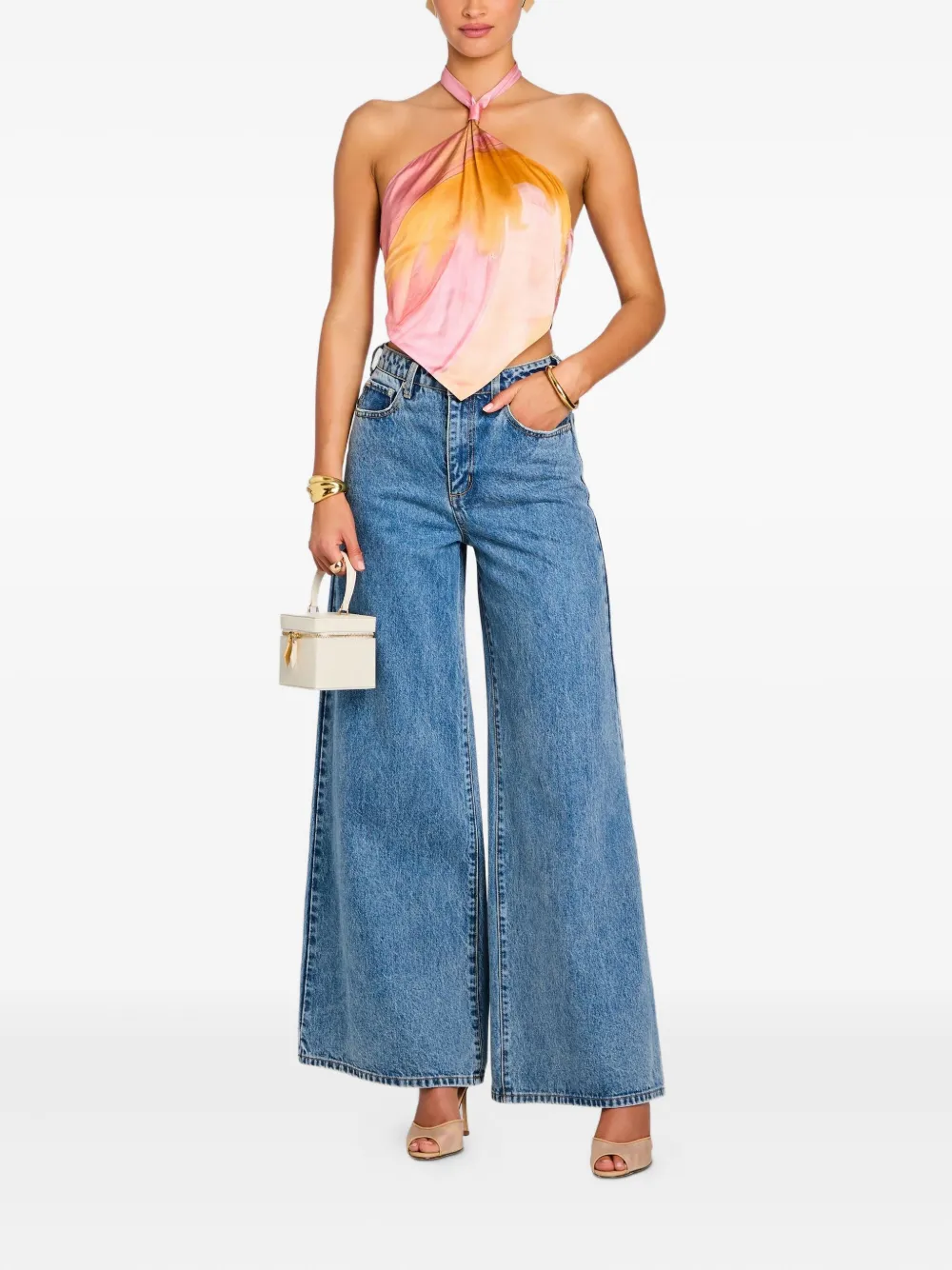 Retrofete Jamie halterneck top - Roze