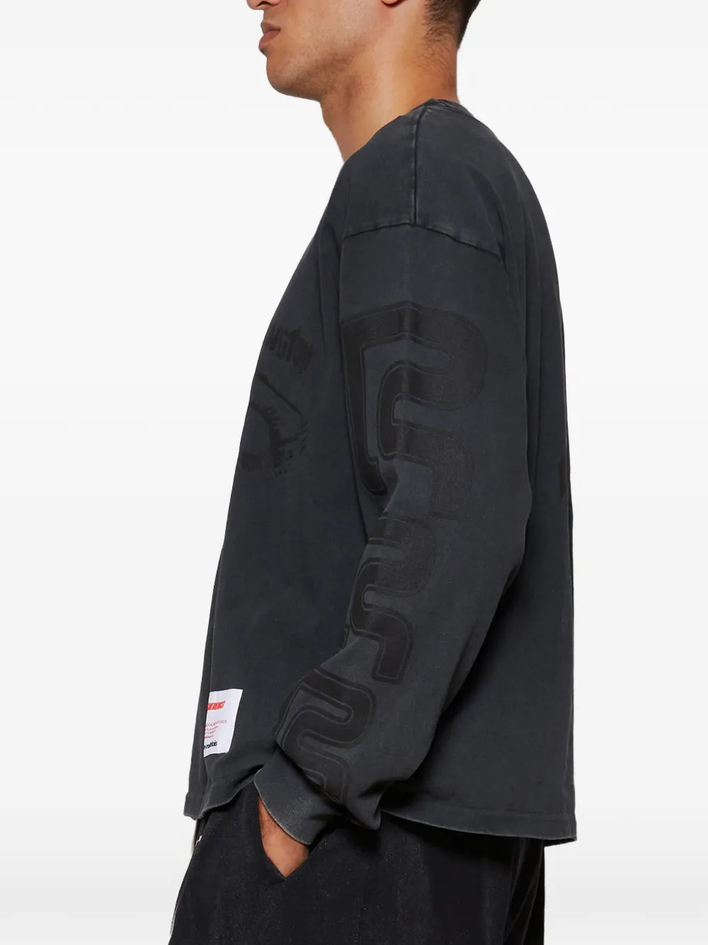 Graphic-Design Long-Sleeved Sweatshirt
