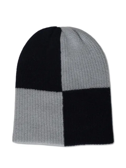 The Elder Statesman checked watchman beanie hat