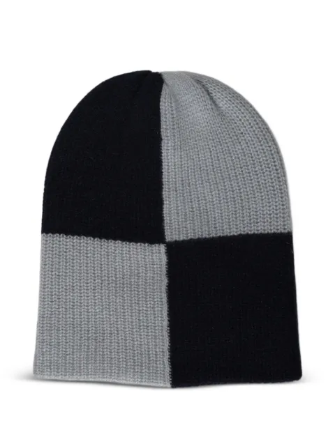 The Elder Statesman checked watchman beanie hat