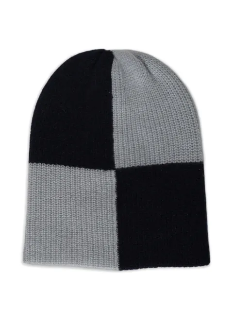 The Elder Statesman checked watchman beanie hat