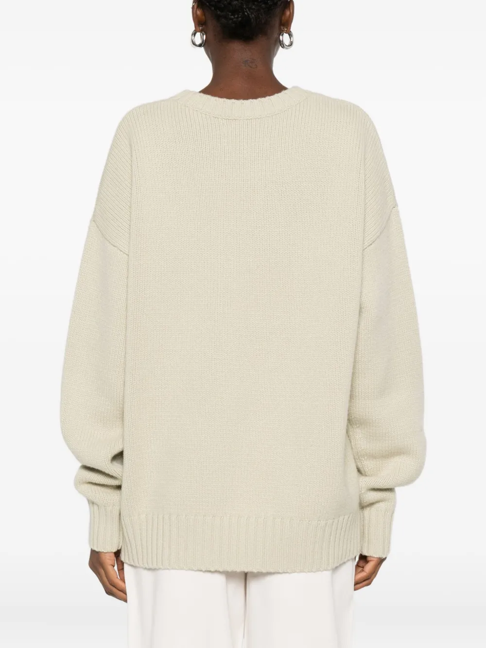 extreme cashmere Kasjmier trui met ronde alsh Groen
