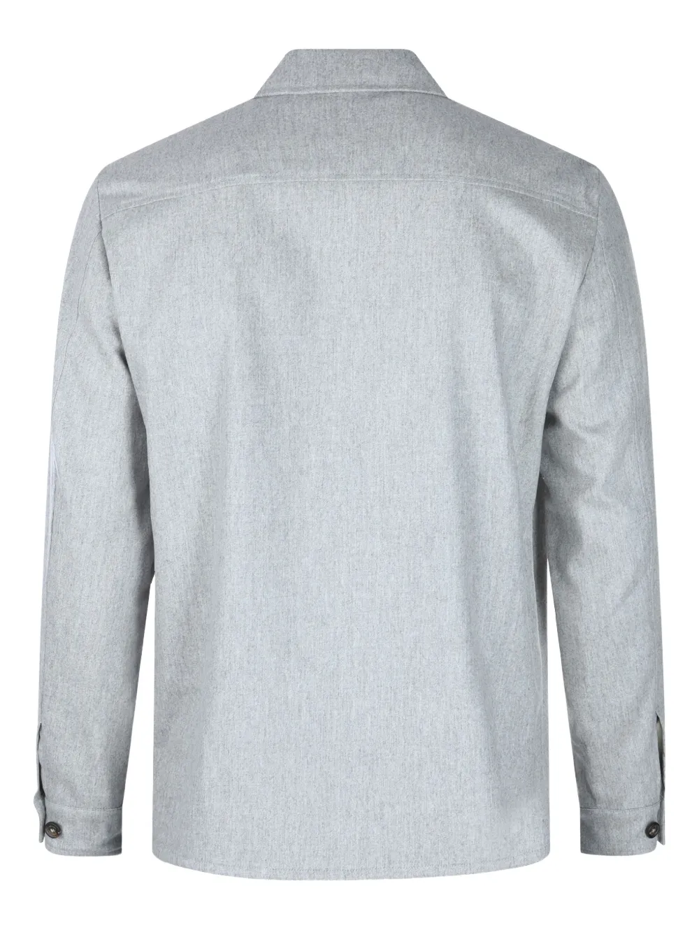 Eleventy Shirtjack met opgestikte zak Grijs