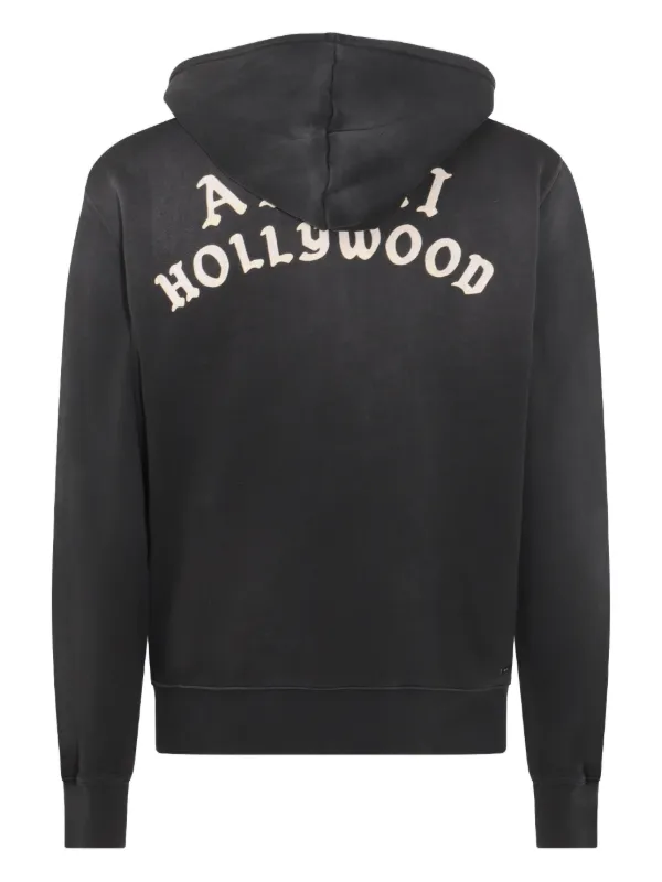 Amiri☆関税込☆ハリウッド ロゴ アップリケ コットン パーカー Amiri☆関税込☆ハリウッド ロゴ アップリケ コットン パーカー